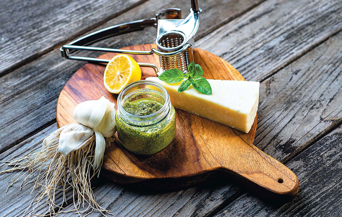 Maria's Very Green Basil pesto