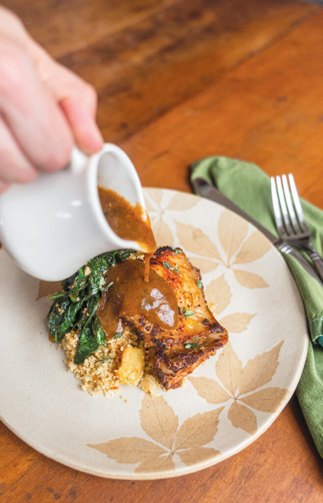 Liza Feltimo talks about teaching teens to cook crispy chicken thighs